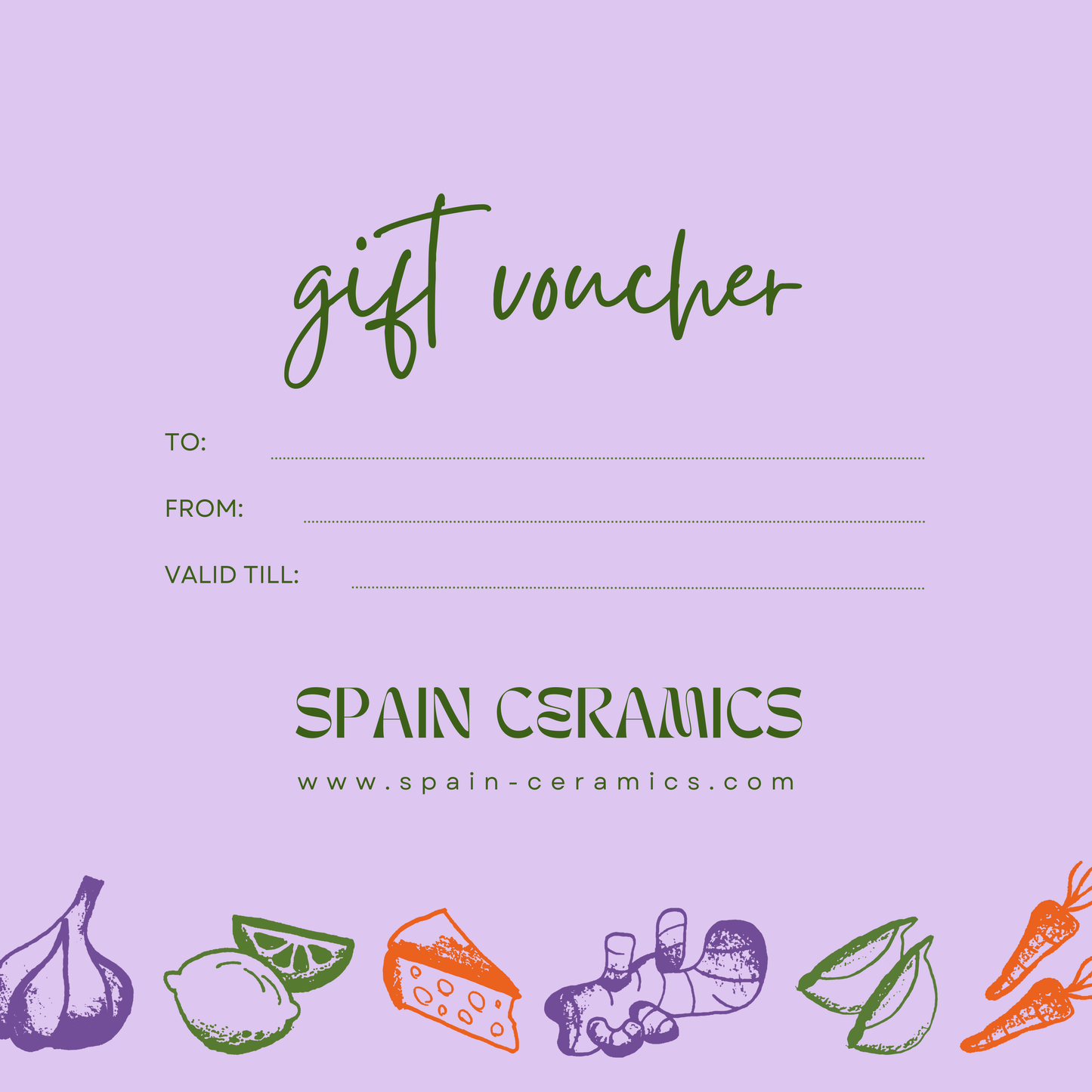 Spain Ceramics Gift Card