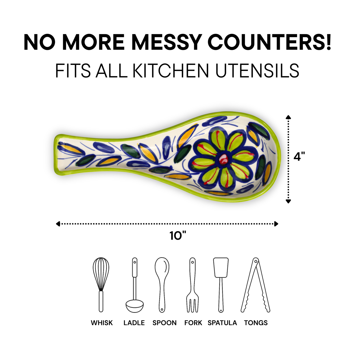 Lime Ceramic Spoon Rest