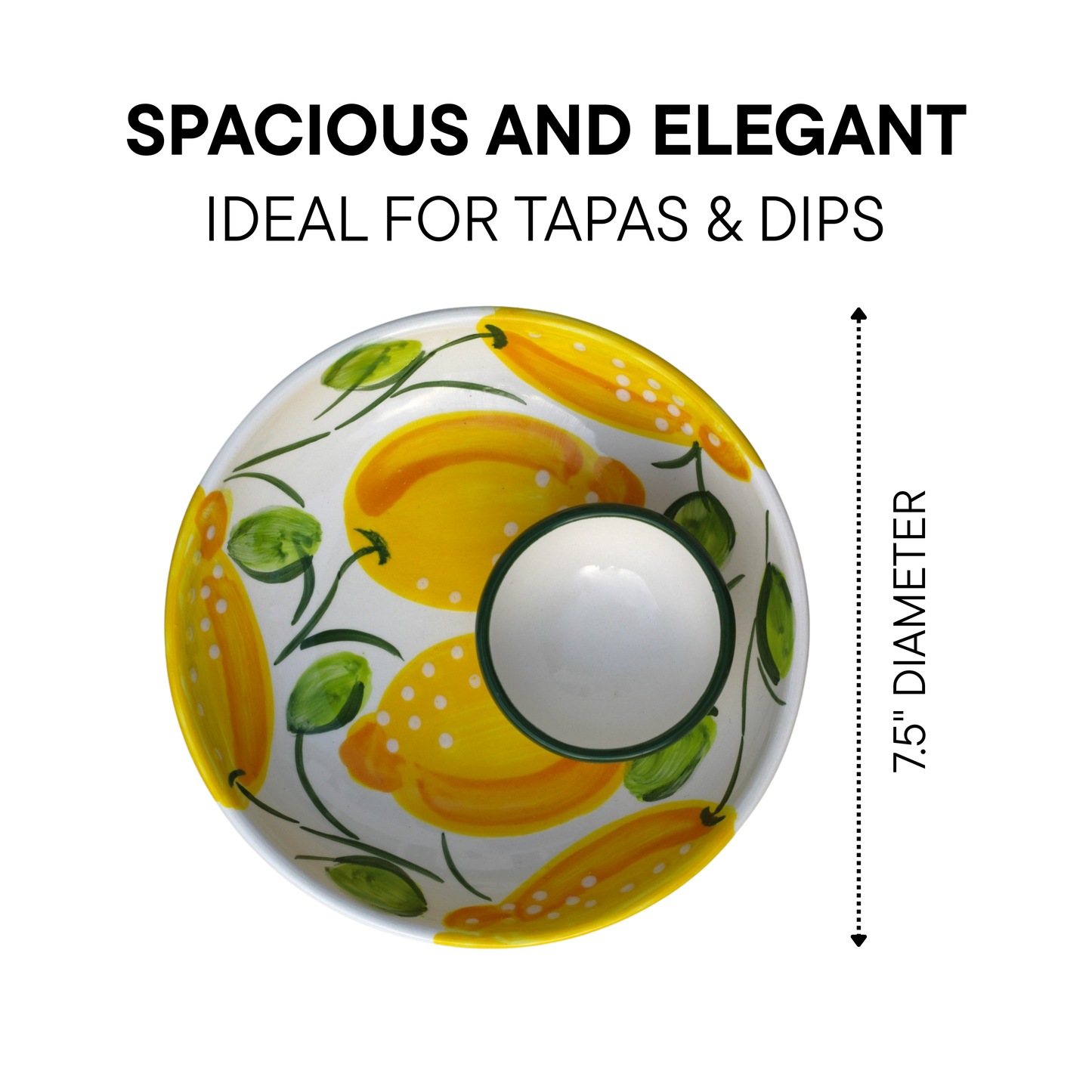 Lemon Ceramic Dipping Bowl