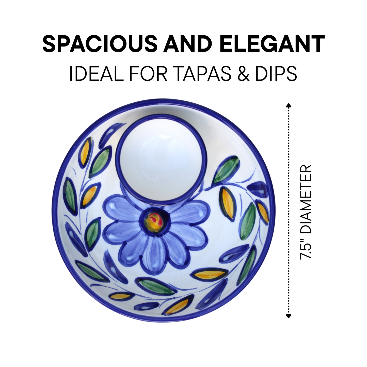 Mediterranean Ceramic Dipping Bowl