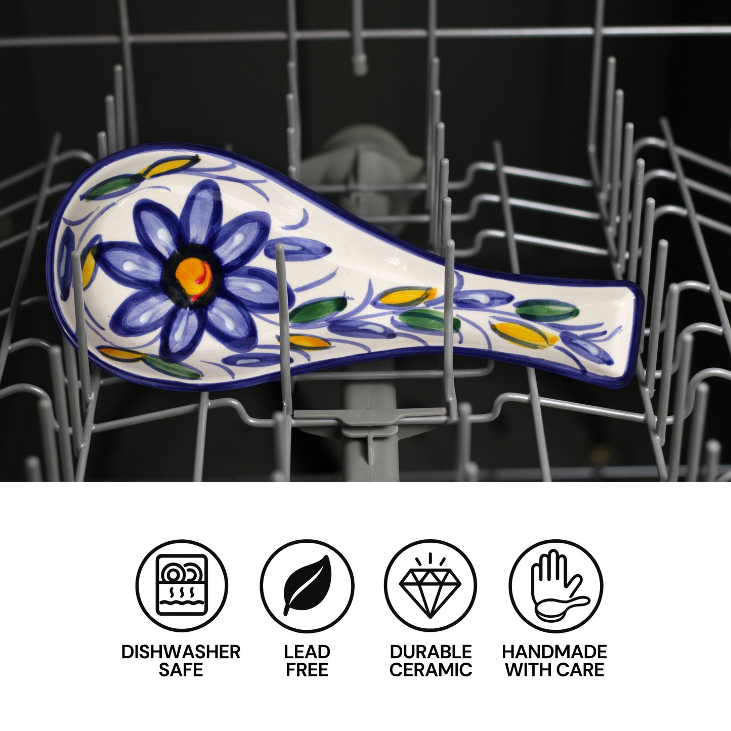 Mediterranean Ceramic Spoon Rest