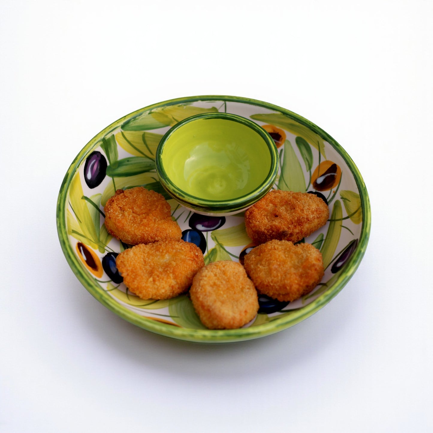Olive Ceramic Dipping Bowl