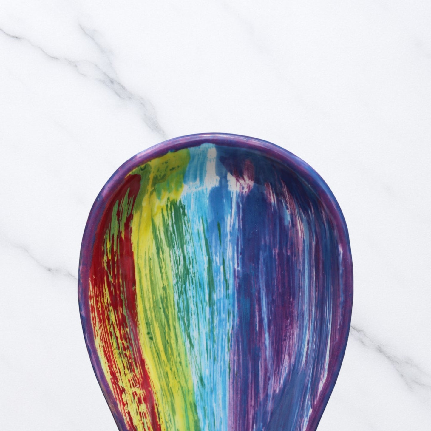 Rainbow Ceramic Spoon Rest