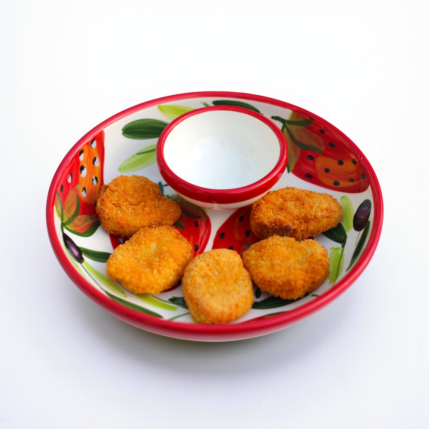 Strawberry Ceramic Dipping Bowl