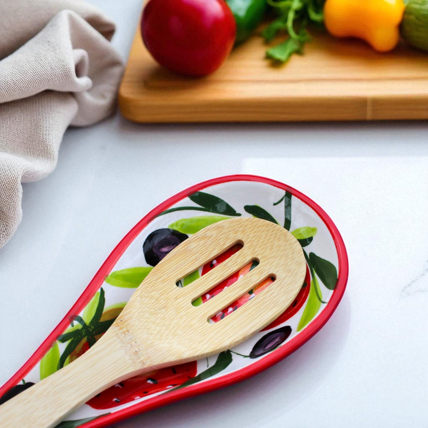 Strawberry Ceramic Spoon Rest