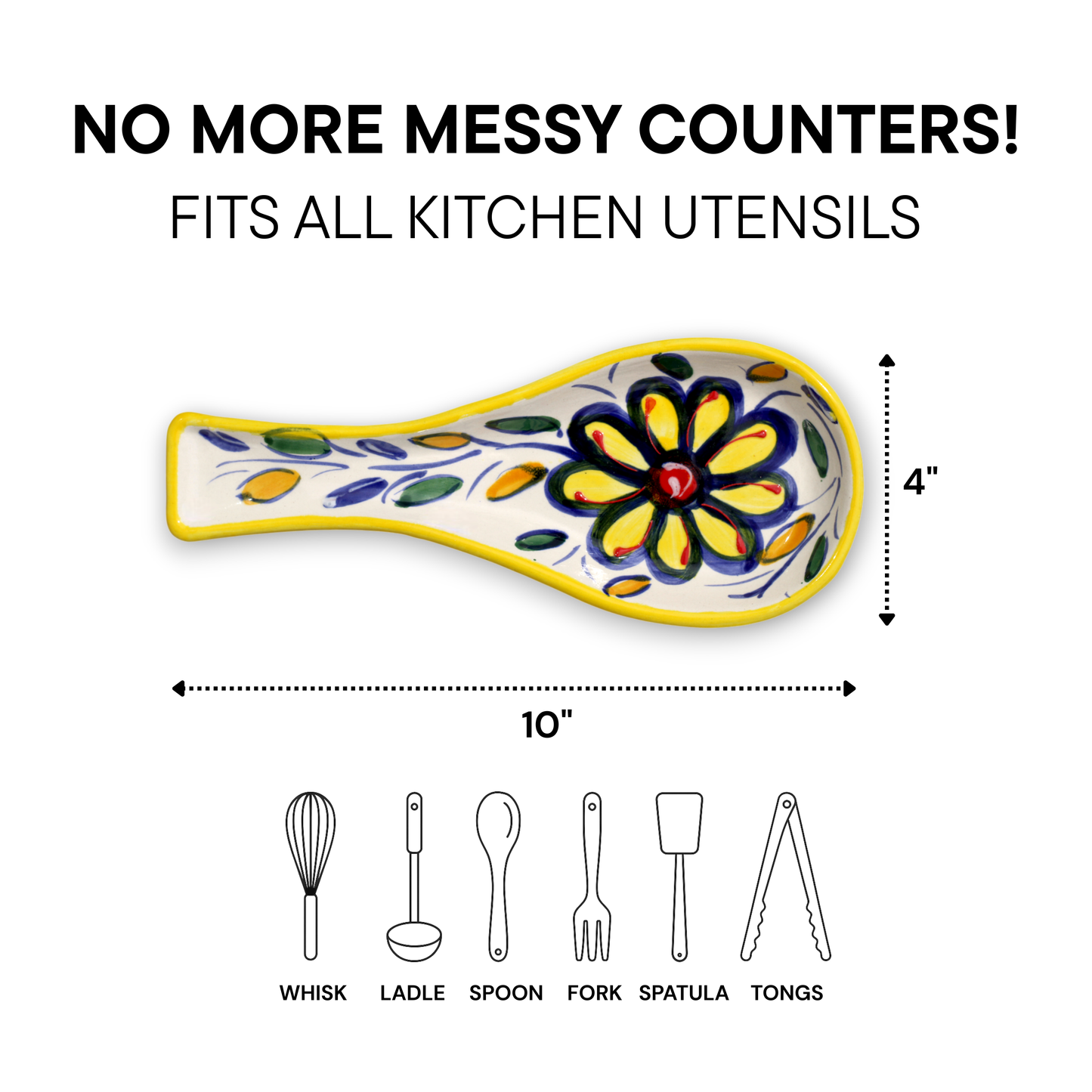 Daisy Ceramic Spoon Rest
