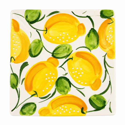 Lemon Ceramic Square Plate