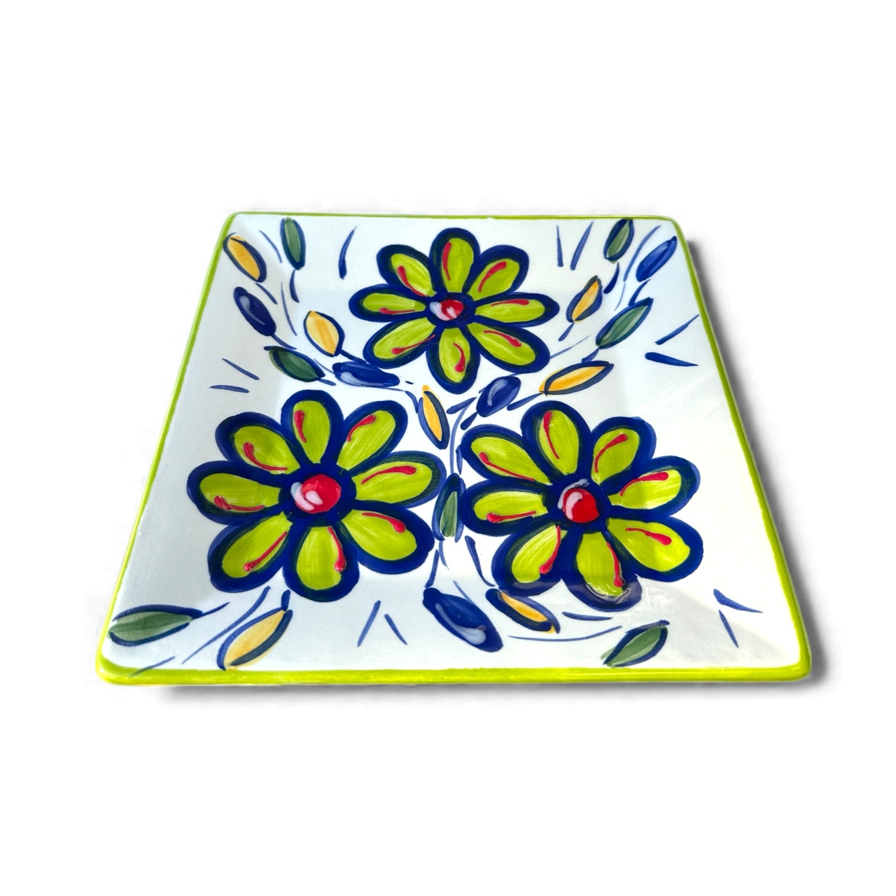 Key Lime Ceramic Square Plate