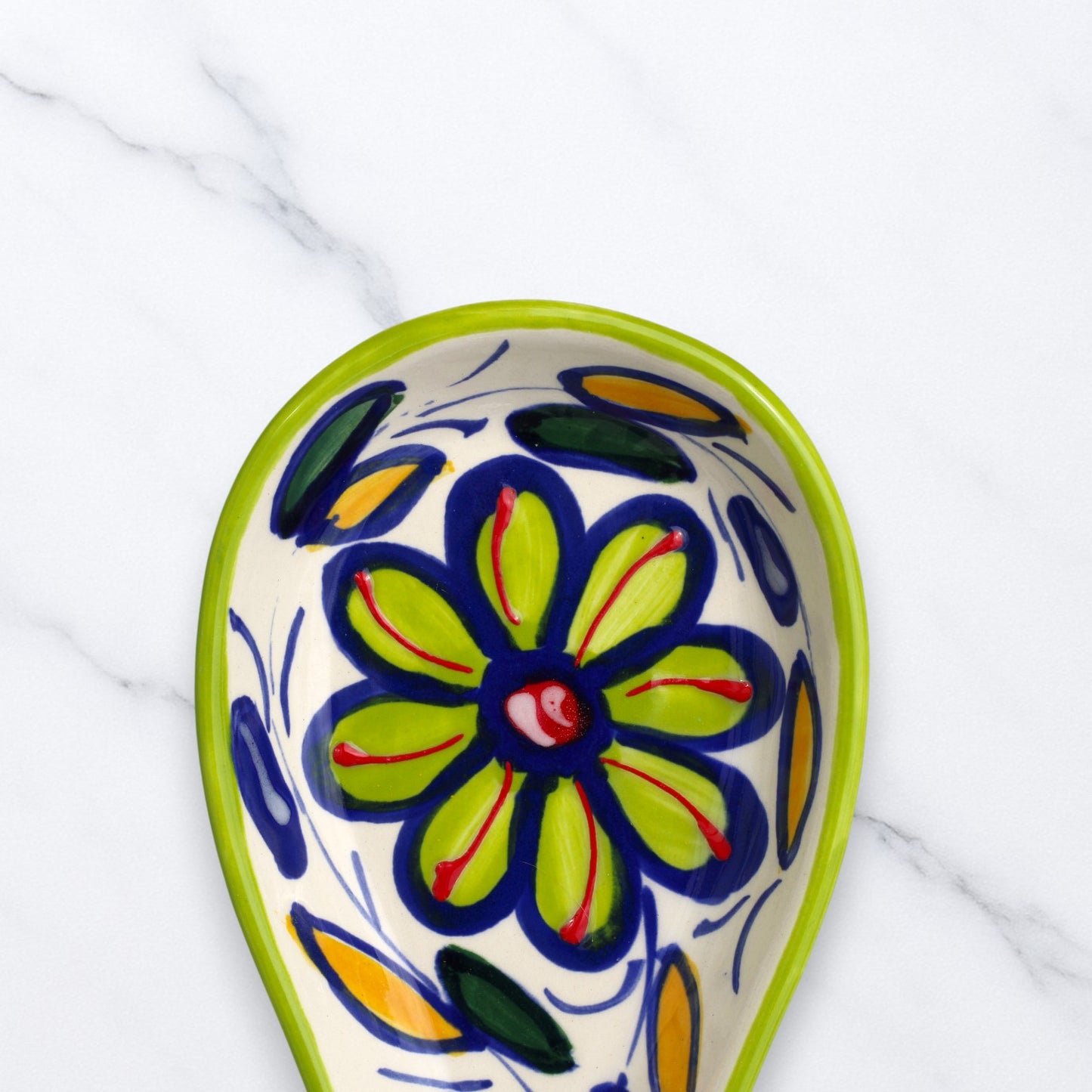 Lime Ceramic Spoon Rest