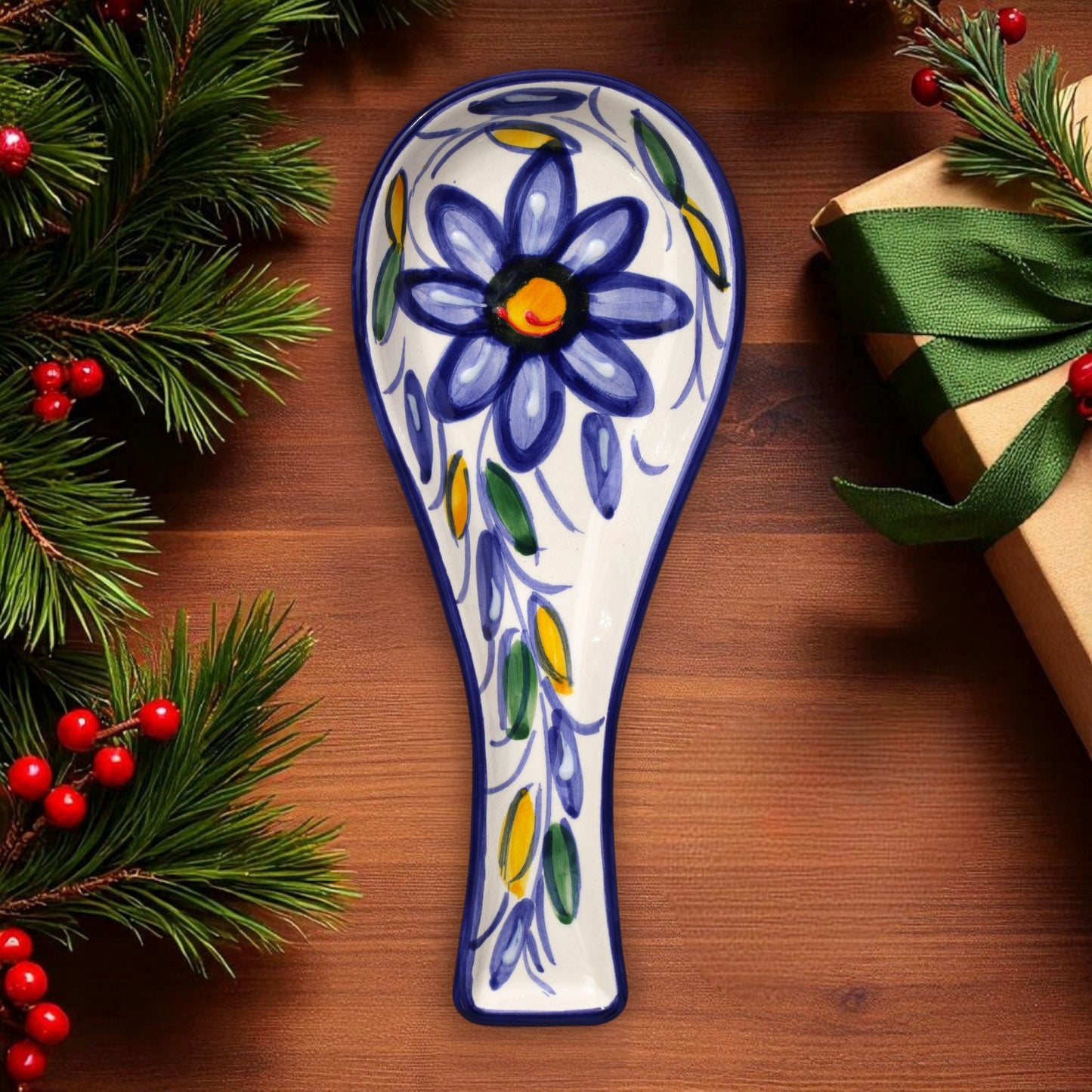 Mediterranean Ceramic Spoon Rest