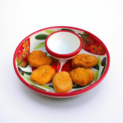Strawberry Ceramic Dipping Bowl